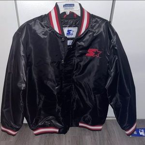 Starter Bomber Jacket- Navy Blue & Red